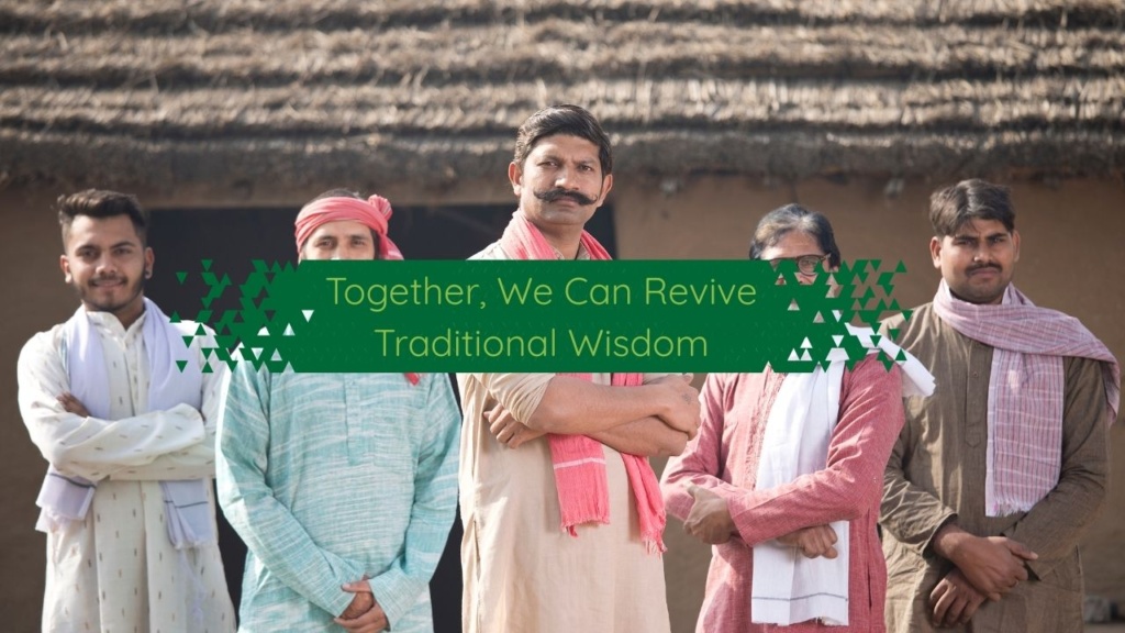 Village farmers gathered for knowledge sharing on traditional farming practices in India